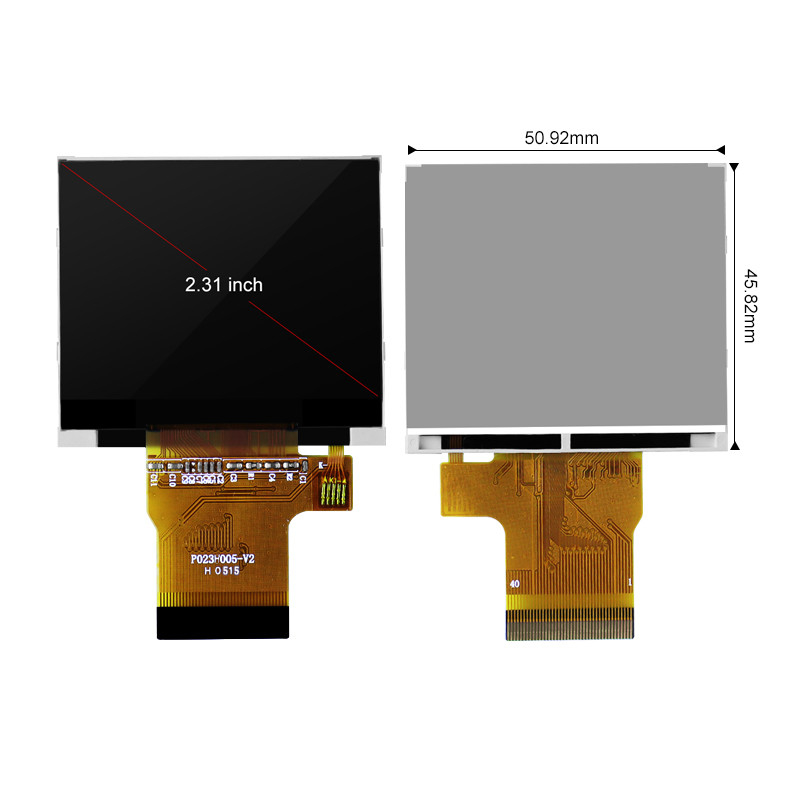 Polcd MCU SPI RGB 인터페이스 소형 LCD 모듈 용량 성 컬러 터치 스크린 2.3 인치