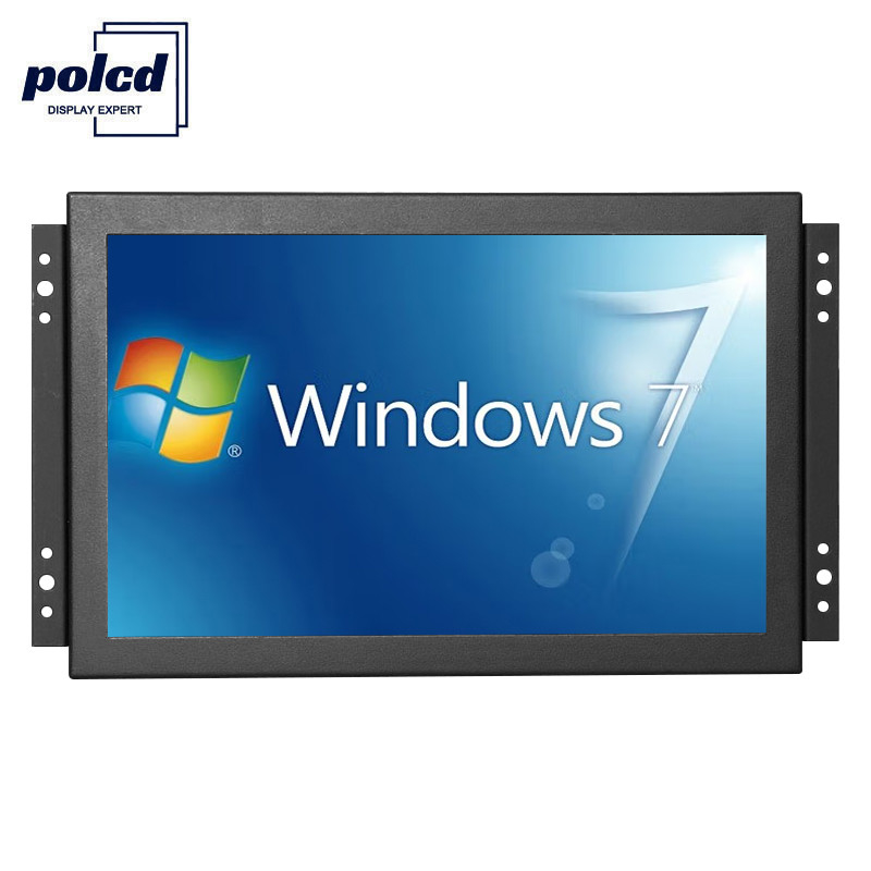 Polcd 산업 10 인치 전기 용량 접촉 감시자 VGA 컴퓨터 LCD 디스플레이 열린 구조