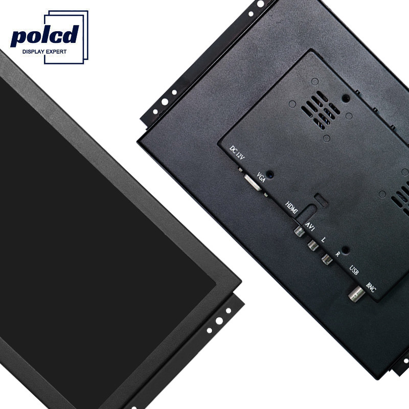Polcd 산업 10 인치 전기 용량 접촉 감시자 VGA 컴퓨터 LCD 디스플레이 열린 구조