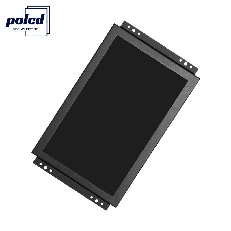 Polcd TFT LCD 디스플레이 10.1 인치 산업용 터치스크린 모니터 고휘도 IP65 검정