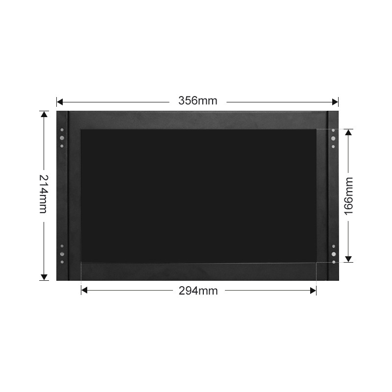 Polcd 13.3 인치 금속 케이스 산업용 LCD 모니터 오픈 프레임 터치 스크린 VGA HDMI