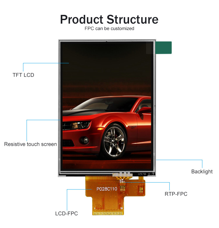 1.69 2.2 2.4 3.5 4 4.3 인치 작은 LCD 디스플레이 LCM TFT 풀 컬러 RGB SPI IPS 패널