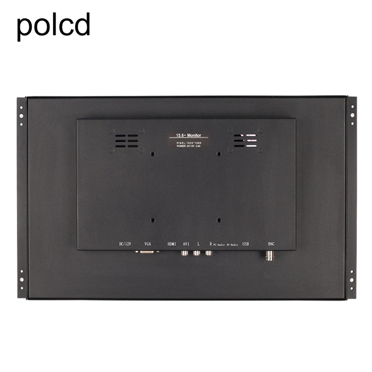 폴크드 금속 벽은 내장된 15.6 인치당 LCD 모니터 인더스트리얼 IPS HDMI VGA 포트를 탑재했습니다