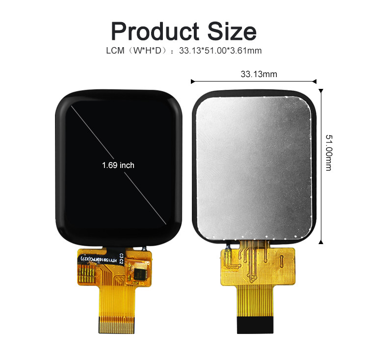 Polcd 1.69 인치 240x240 Ips Lcd ST7789V 소형 Lcd 터치스크린 4 라인 SPI