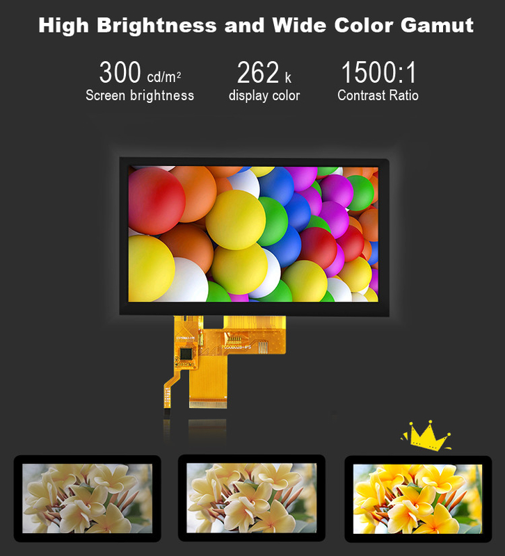 800x480 해상도 LCD Tft 디스플레이 패널 RGB 컬러 St7262 용량 터치 패널