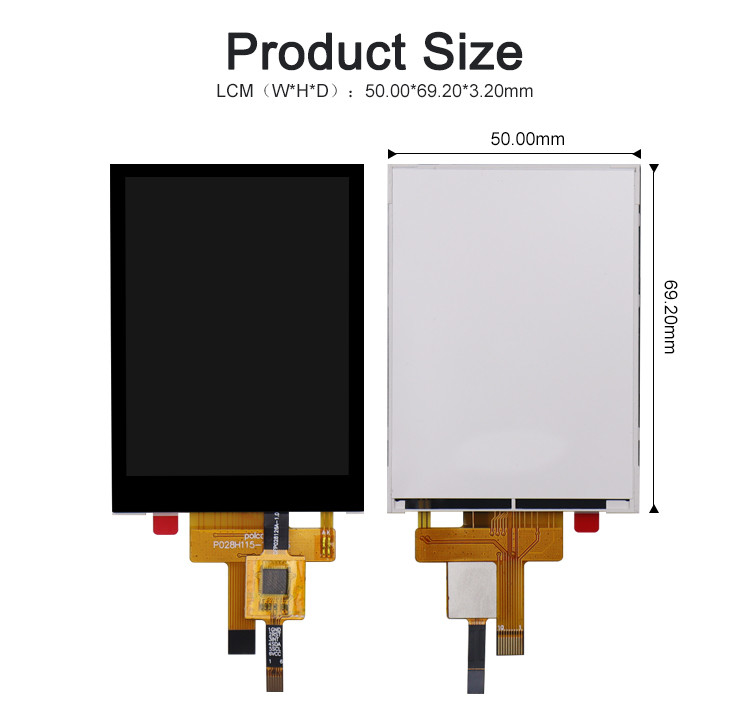2.8 인치 RGB Tft LCD 모듈 240x320 4 와이어 저항 터치 또는 용량 터치 스크린