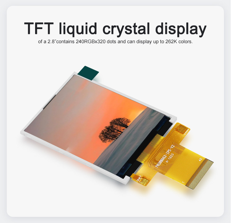 Polcd MCU 9 비트 2.8 인치 LCD Tft 디스플레이 240X320 Tft 컬러 스크린 광고 방송
