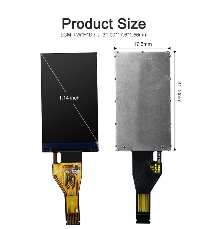 Polcd 1.14 인치 550 나트 밝기 IPS 화면 St7789v 135X240 Tft 컬러 디스플레이