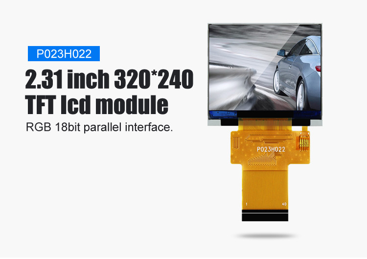 Polcd 블랙 320*240 RGB TFT 디스플레이 18 비트 고 밝기 2.31 인치 LCD 패널