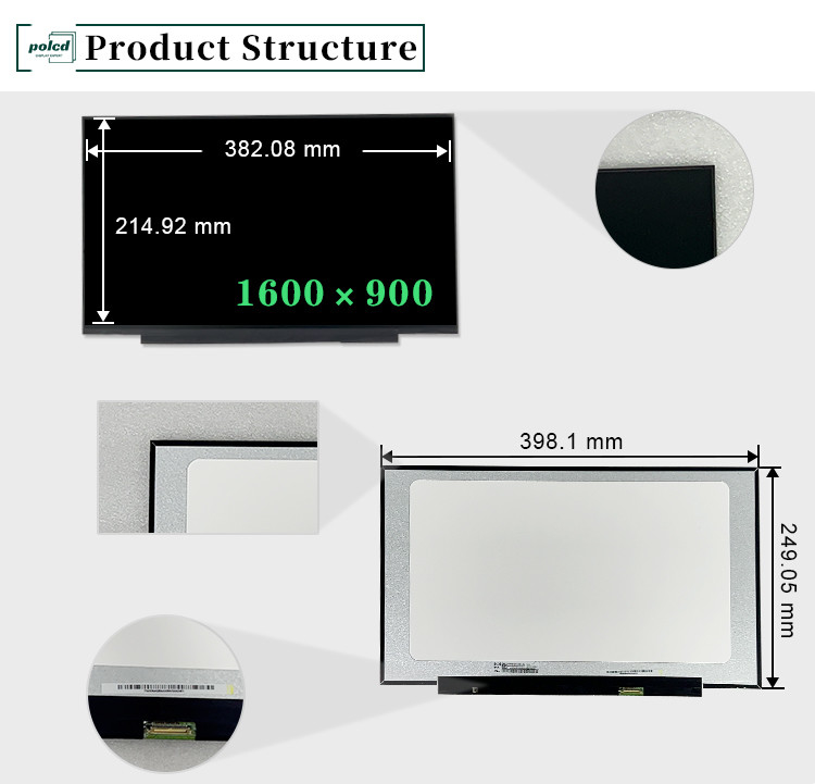 17.3 인치 원본 NT173WDM-N23 1600x900 전송 eDP 60Hz 30 핀 노트북용 교체 LCD 디스플레이 패널