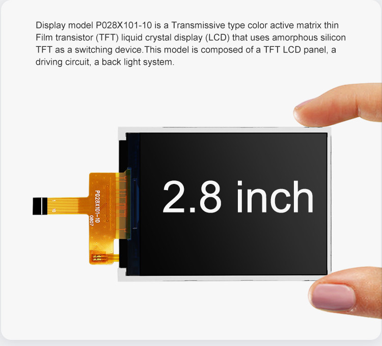Polcd ST7789V 2.8 인치 Ips 스크린 12 0'CLOCK TFT LCD 모듈 ISO9001