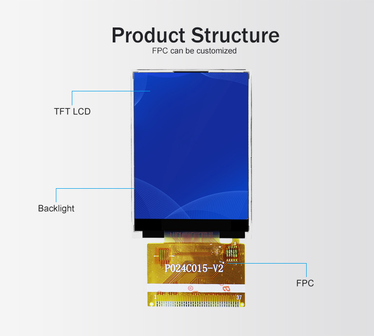 Polcd ILI9341V TFT LCD 모듈 2.4 인치 Tft Spi 240x320 8080 MCU 8비트