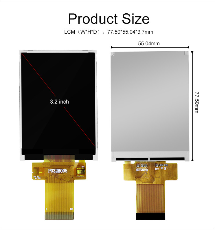 Polcd 12 0'CLOCK 3.2 인치 Tft LCD ILI9341V TFT LCD 모듈 240X320
