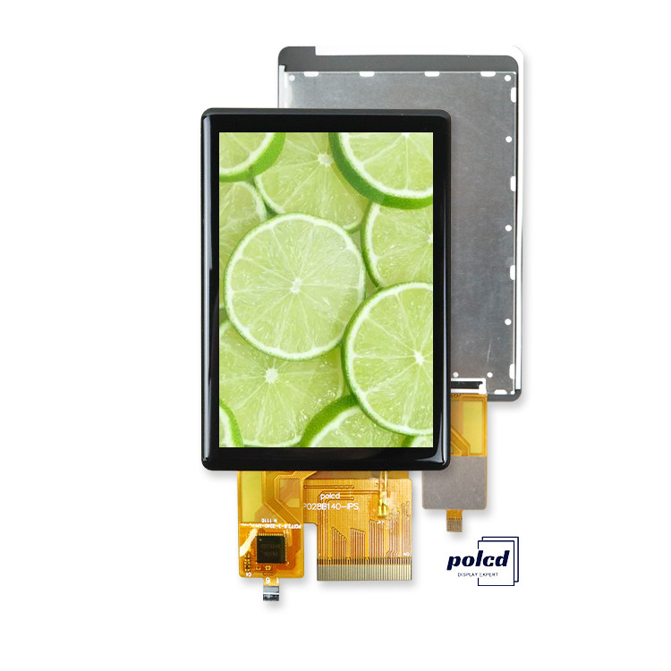 Polcd 고 밝기 500nit 2.8 인치 LCD 화면 240x320 IPS 모든 조망 각 CTP 용량 터치 TFT 디스플레이