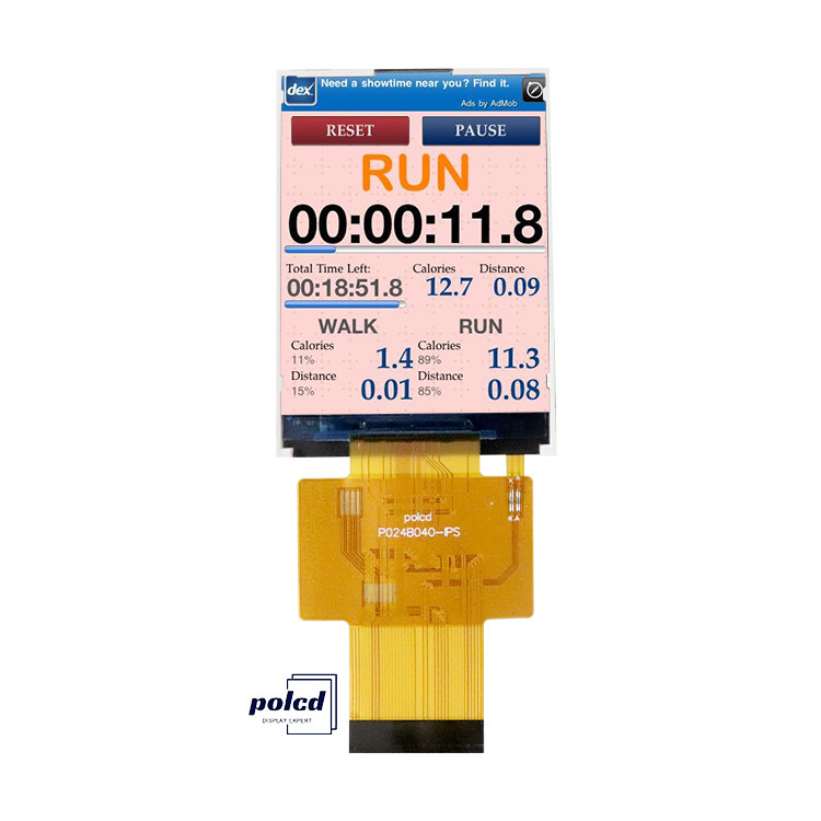 Polcd 2.4인치 IPS LCD 화면 높은 밝기 450나트 MCU ST7789V 240x320 해상도 TFT LCD 디스플레이 모듈