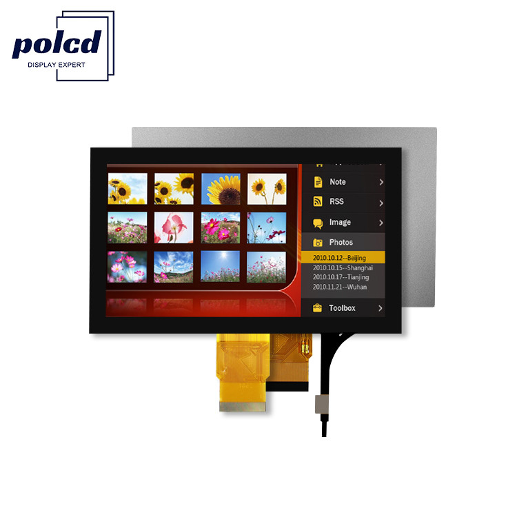 Polcd 7' Tft LCD 패널 800x480 용량 터치 스크린 RGB 인터페이스 7 인치 LCD 모듈 디스플레이