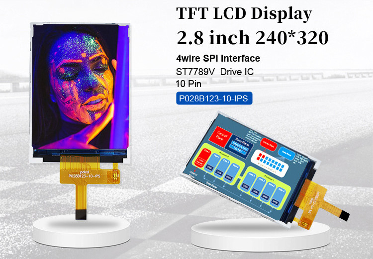 Polcd 작은 LCD 2.8' 240x320 산업 IPS 컬러 스크린 풀 뷰 2.8 인치 평행 포트 TFT LCD 디스플레이