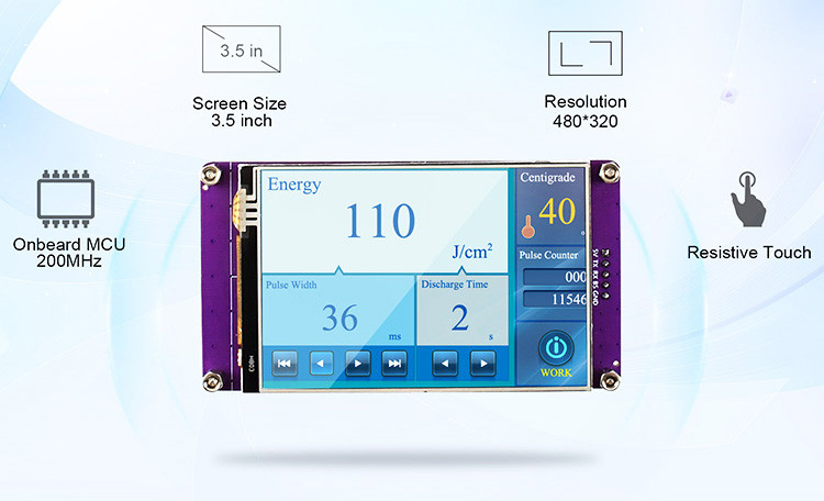 Polcd 3.5 인치 시리즈 포트 명령어 화면 LCD 모듈 TFT 디스플레이 HMI 터치 화면