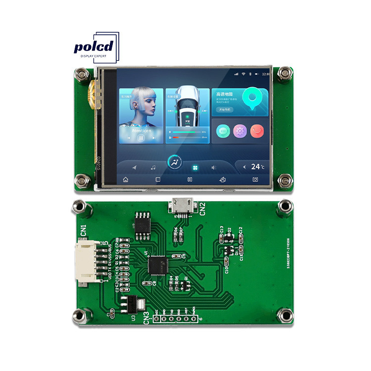 Polcd 2.4 인치 Tft LCD 모듈 240*320 Hmi Uart 포트 스마트 LCD 디스플레이 산업 저항 터치 스크린