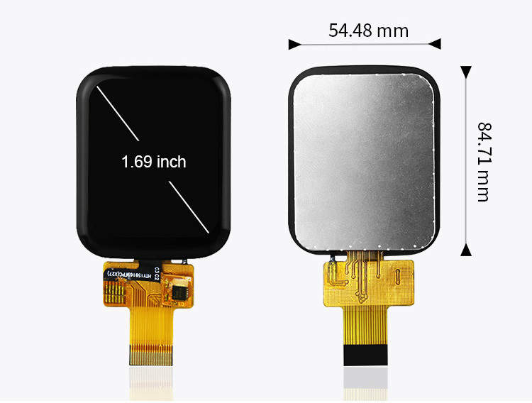 Polcd 1.69 인치 TFT 다 전기 용량 터치스크린 4 선 SPI 240x280 IPS Lcd