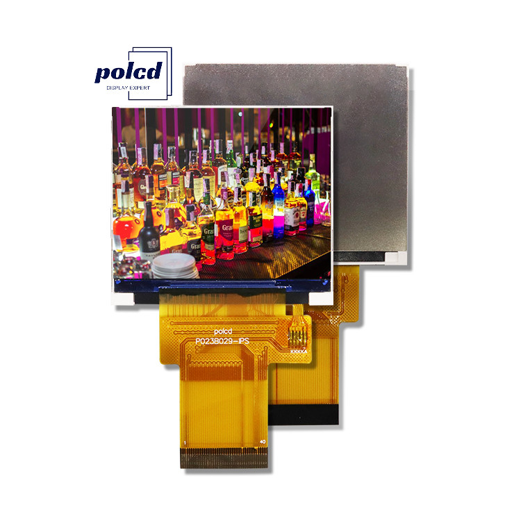 Polcd 작은 2.3인치 480x360 고해상도 RGB 색상 IPS 보는 각경 경관 TFT LCD 화면