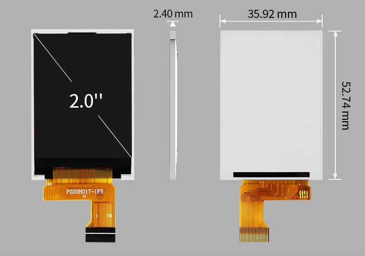Polcd 262K 2.4Mm 2 인치 Lcd 스크린 ST7789V IPS TFT LCD 디스플레이 240X320
