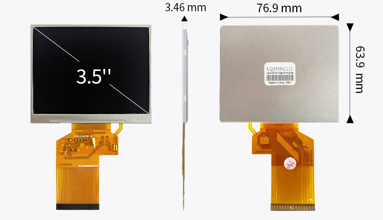 LQ035NC111 3.5인치 Tft LCD 터치 스크린 모듈 원본 320x240 해상도 정사각형