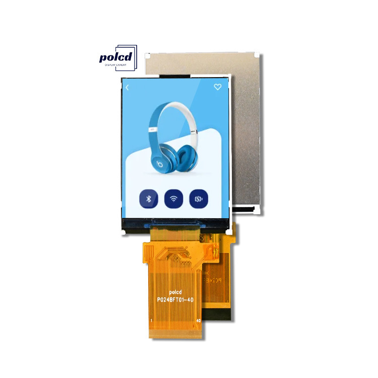 Polcd 2.4인치 LCM 모듈 트랜스플렉티브 SPI MCU 웰딩 20핀 해상도 240x320 TFT LCD 화면