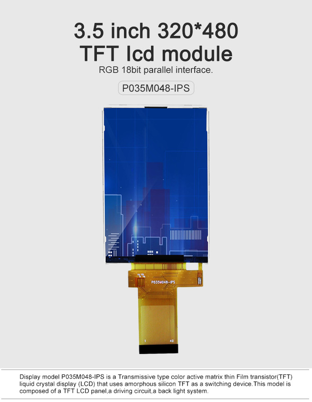 Polcd 18 비트 RGB IPS TFT LCD 디스플레이 320X480 픽셀 Tft Lcd 3.5