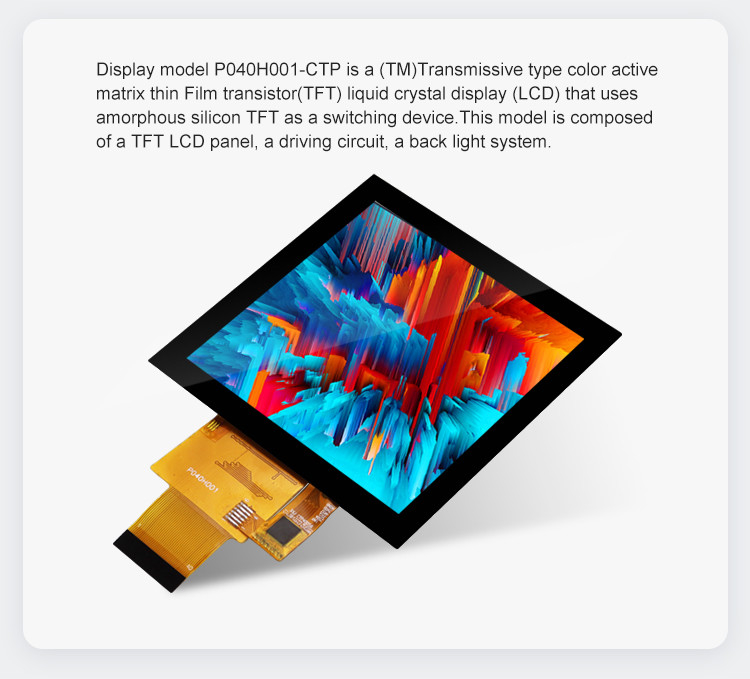 Polcd 3.97인치 4인치 사각형 LCD 디스플레이 480x480 IPS 모든 조명 각 RGB CTP 4' Tft LCD 터치 모듈