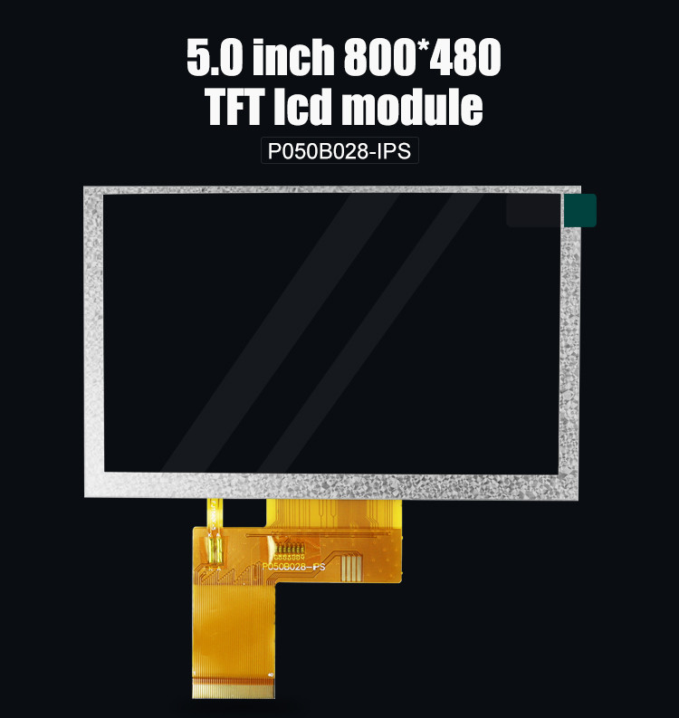 Polcd 5 인치 TFT 디스플레이 800x480 RGB 24 비트 인터페이스 IPS 풀 뷰 앵글 고 콘트라스트 LCD 모듈