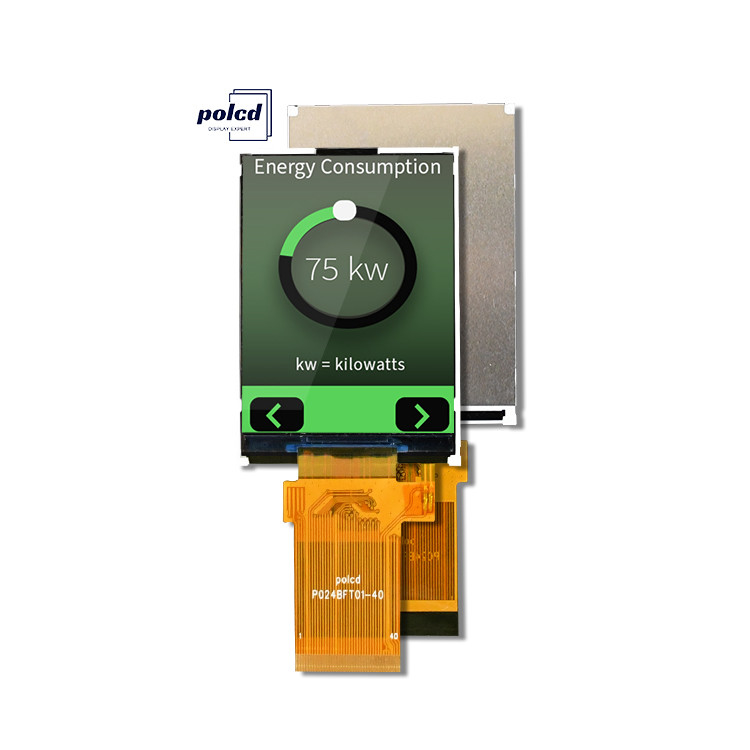 Polcd 풀 컬러 LCD 디스플레이 반사 2.4 인치 TFT SPI MCU 20 핀 Qvga 240x320 TFT LCD