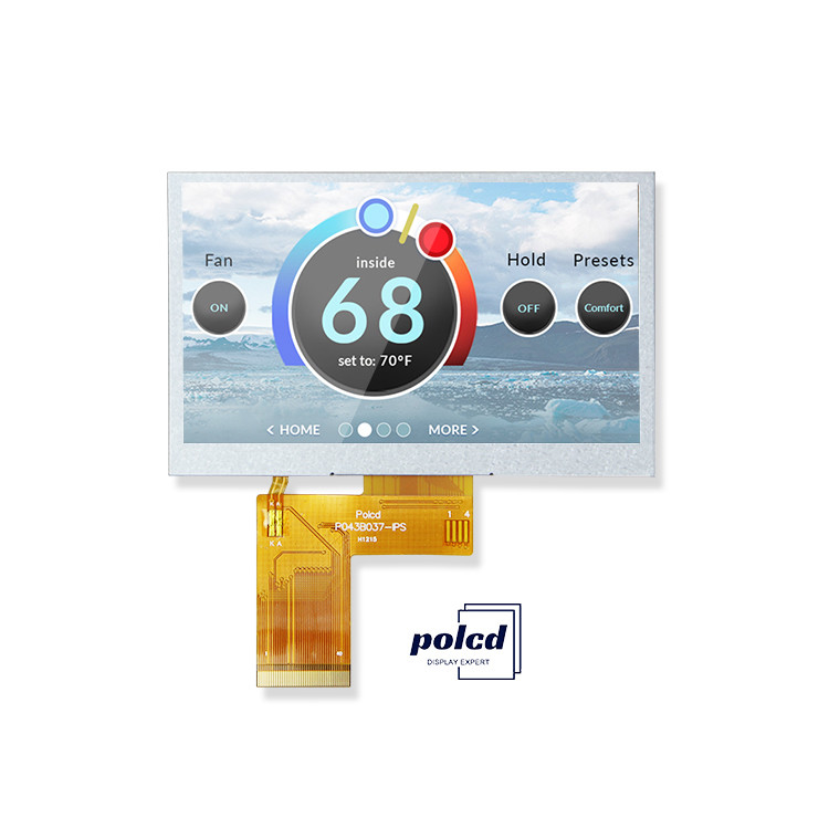 Polcd 4.3 인치 TFT LCD 모듈 480x272 NV3041A 드라이브 IC 20pin IPS 와이드 뷰 TFT LCD 디스플레이
