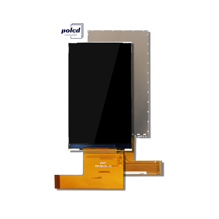 Polcd 사용자 지정 4.3 인치 TFT 디스플레이 화면 480x800 해상도 IPS 풀 뷰 앵글 45 핀 4.3 인치 LCD 모듈