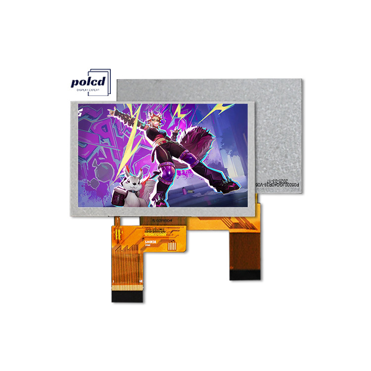 Polcd 5인치 TFT LCD 800x480 500nits 밝기 RGB 24비트 인터페이스 IPS 화면 모듈