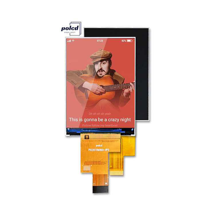 Polcd 2.8 인치 480x640 해상도 IPS 유리 LCM LCD 모듈 MIPI 인터페이스 TFT 디스플레이
