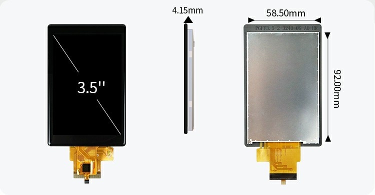 Polcd 커스텀 3.5 인치 320x480 터치 스크린 500nit ST7796U IPS Tft LCD 디스플레이 모듈