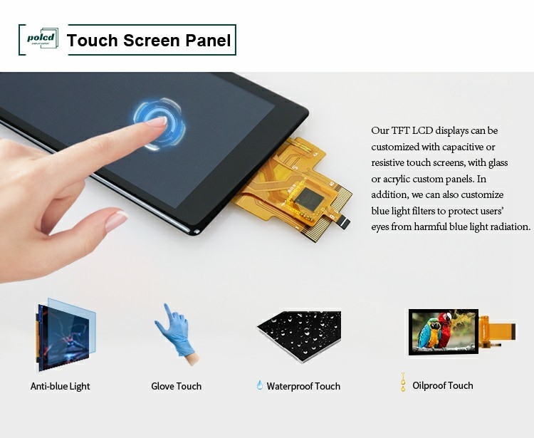 Polcd 커스텀 3.5 인치 320x480 터치 스크린 500nit ST7796U IPS Tft LCD 디스플레이 모듈