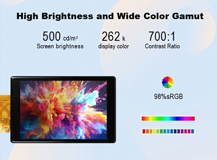 Polcd 커스텀 3.5 인치 320x480 터치 스크린 500nit ST7796U IPS Tft LCD 디스플레이 모듈