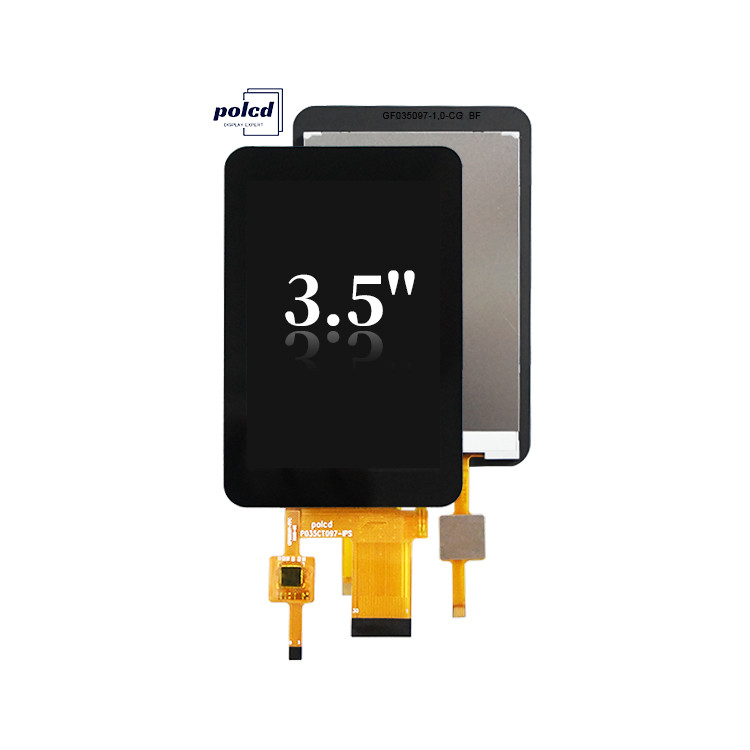 Polcd CTP 320x480 해상도 30pin 3.5 인치 TFT LCD 터치 스크린 모듈 330 nit TN 유리 LCD 디스플레이