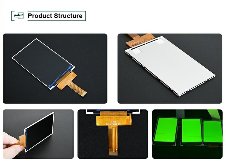 Polcd 3.5 인치 IPS TFT LCD 320*480 Ili9488 드라이브 Ic 600:1 콘트라스트 비율 LCD 디스플레이 모듈