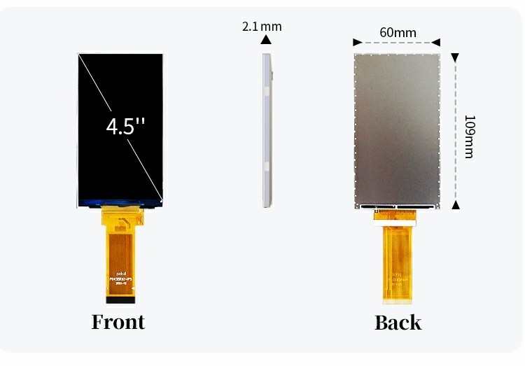 Polcd Rgb 인터페이스 4.5인치 컬러 디스플레이 패널 480*854 해상도 40핀 GC9503V Ic TFT LCD 모듈