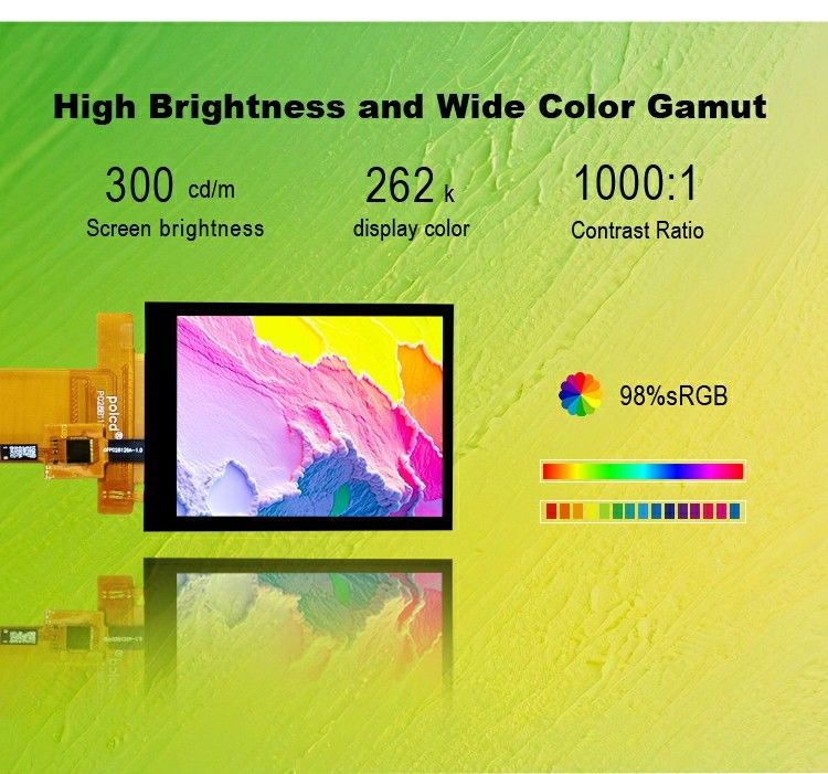 Polcd Tft RGB 2.8 인치 산업 컨트롤러 컬러 디스플레이 패널 용량 터치 스크린 IPS LCD 모듈