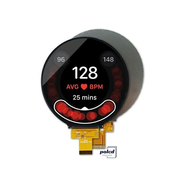Polcd 작은 크기의 둥근 LCD 화면 4인치 720x720 픽셀 4선 MIPI 인터페이스 풀 컬러 디스플레이