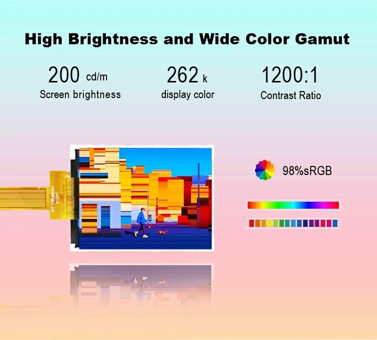 Polcd 2.8인치 TFT 240*320 소색 화면 JD9853 드라이브 IC Spi 인터페이스 IPS TFT LCD 디스플레이