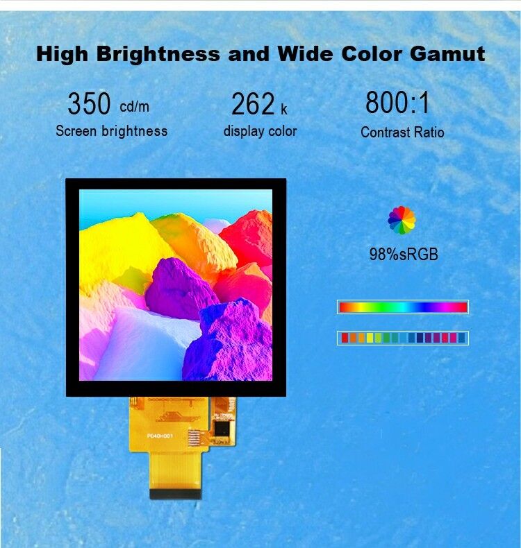 Polcd 4인치 LCD 패널 480*480 IPS LCD 디스플레이 고 밝기 RGB 인터페이스 TFT LCD 모듈