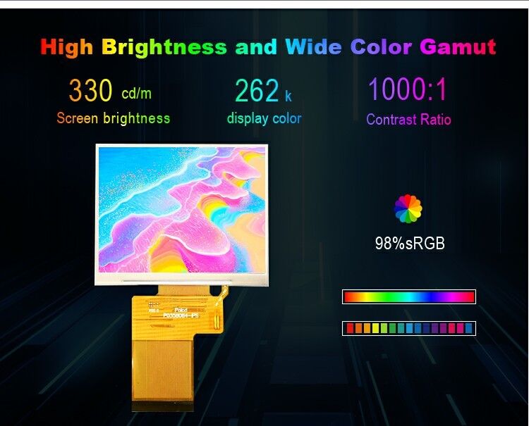 Polcd 3.5 인치 TFT LCD 디스플레이 320x240 SPI RGB 인터페이스 및 다채로운 사각형 화면 LCD 모듈