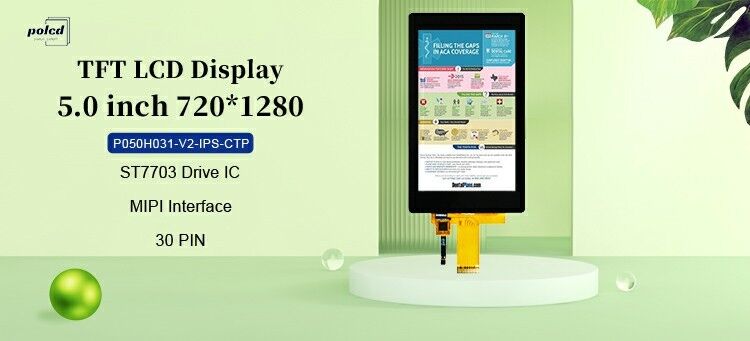 Polcd 5 인치 산업 터치 LCD IPS 넓은 관점 ST7703 ic 5 인치 720x1280 TFT LCD 패널