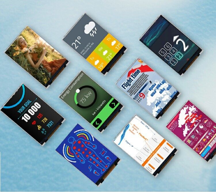 Polcd LCM 공장 3.5 인치 320*480 Mcu Spi 인터페이스 300 nit TFT LCD 모듈 용량 터치 패널 디스플레이