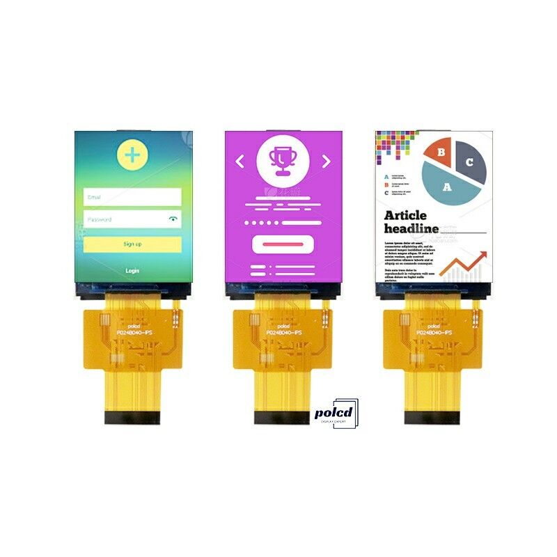 Polcd 미니 2.4인치 IPS TFT LCD 디스플레이 모듈 40핀 소형 LCD 화면 패널 240x320